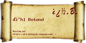 Öhl Botond névjegykártya