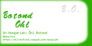 botond ohl business card